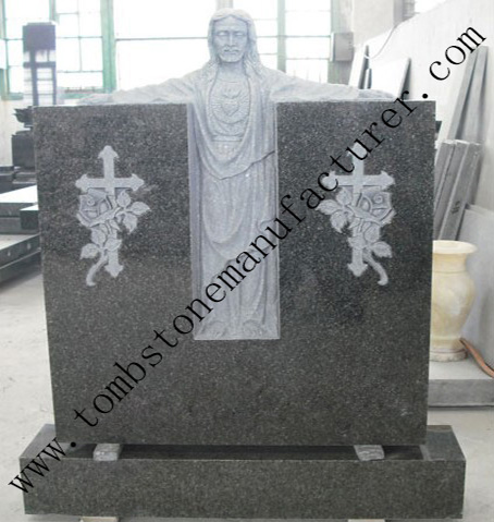 Jesus carving headstone4